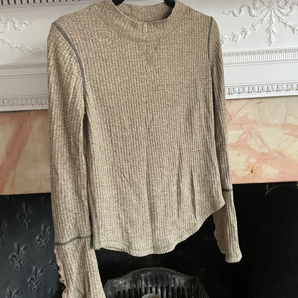 Waffle Print Free People Long Sleeve